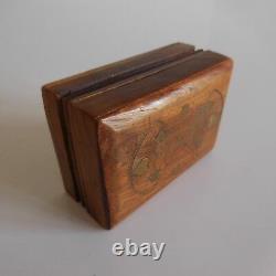 Wooden Marquetry Brass Handmade Art Deco Miniature Box Set France N3228