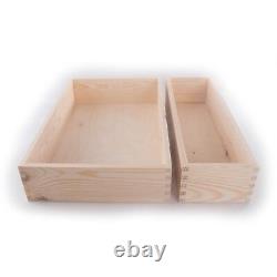 Wooden Non-Lidded Display Open Top Presentation Container Box / Pinewood DIY