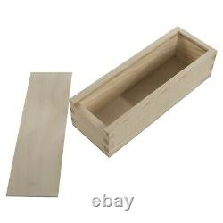 Wooden Pencil Box Case Holder With Sliding Lid / Craft Art School Desk Organiser