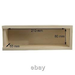 Wooden Pencil Box Case Holder With Sliding Lid / Craft Art School Desk Organiser