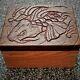 Wooden Rolling Box, Custom Koi Freehand Tattoo Design Engraving, Hand Made