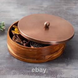 Wooden Solid Hot Box Set or Kitchen Chapati Box Food Warmer Hotcase Set 9 inch
