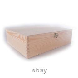 Wooden Storage Box With Lid Clasp & 12 Sections Compartments / Tea Bag Box Craft