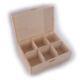 Wooden Storage Box With Lid Clasp & 6 Sections Compartments/trinket Memory Craft