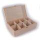 Wooden Storage Box With Lid Clasp & 8 Sections Compartments/trinket Memory Craft