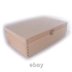 Wooden Storage Box With Lid Clasp & 8 Sections Compartments/Trinket Memory Craft