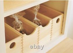 Wooden Storage Boxes Clear Lacquered European Oak Set of 4 Boxes Hafele