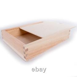 Wooden Storage Boxes with Sliding Lid / Photo Pendrive Memory Keepsake Boxes