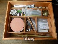 Wooden Travel or Small Space Altar Set Pyrographed Box Pagan Wicca Witchcraft