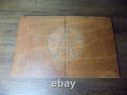 Wooden Travel or Small Space Altar Set Pyrographed Box Pagan Wicca Witchcraft