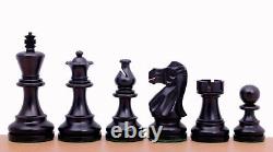 Wooden Wenge Chess Set 21 Weighted Ebonised Classic Staunton Pieces 3.75