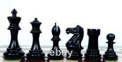 Wooden Wenge Chess Set 21 Weighted Ebonised Professional Staunton Pieces 3.75