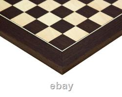 Wooden Wenge Chess Set 21 Weighted Ebonised Professional Staunton Pieces 3.75