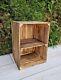 Wooden Apple Fruit Crate, Bottle Crate With Shelf, Rustic Vintage Box Storage