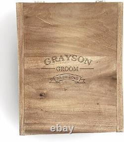 Wooden box-Custom bourbon decanter set Scotch Decanter with box