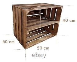 Wooden crates with shelf in sets of 1-3, Storage box, shoe racks, toys storage