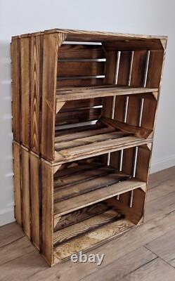 Wooden crates with shelf in sets of 1-3, Storage box, shoe racks, toys storage