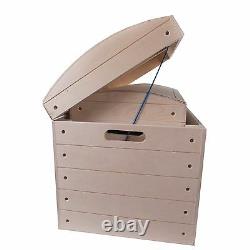 X Large Pirate Plain Wooden Chest Boxes / Unpainted Wood Trunk Storage Toy Box