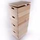 Xlarge 4 Wooden Stackable Storage Crates/boxes With Hinged Lid/handles & Wheels
