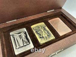 Zippo Limited Editions Prizes Marlboro Lighter Set Of With Wooden Box