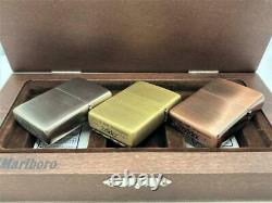 Zippo Limited Editions Prizes Marlboro Lighter Set Of With Wooden Box