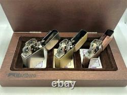 Zippo Limited Editions Prizes Marlboro Lighter Set Of With Wooden Box
